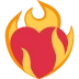 corazón en llamas